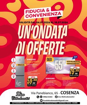 Volantino Fiducia & Convenienza Luglio Lico Elettrodomestici