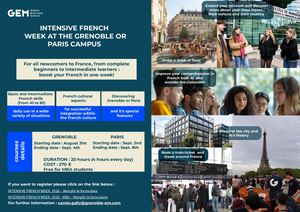 2026 Intensive French Week
