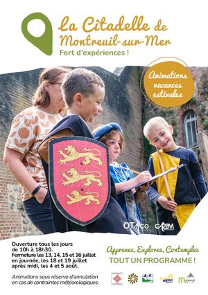 Programme vacances estivales 2026 de la Citadelle de Montreuil-sur-Mer