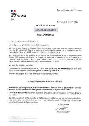Avis Batellerie - 20260713