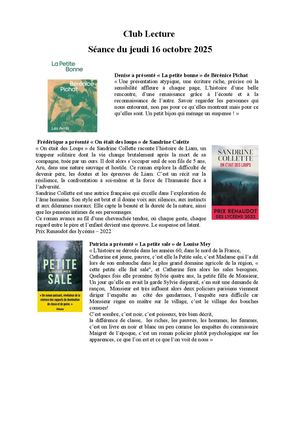 Séances D'octobre 2025 à Juin 2026