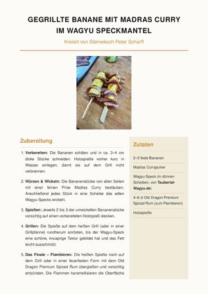 Rezept Gegrillte Banane Madras Curry Old Dragon