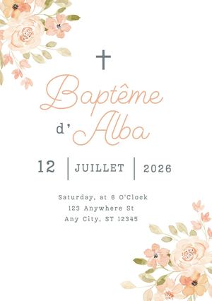 Livret De Messe De Mariage A5 Aquarelle Floral Vert
