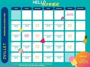 Programme Animations Juillet Palestra