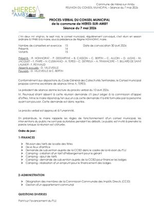 PV du 7 mai