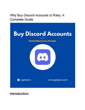Why Buy Discord Accounts Is Risky A Complete Guide