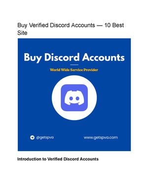 Buy Verified Discord Accounts — 10 Best Sites
