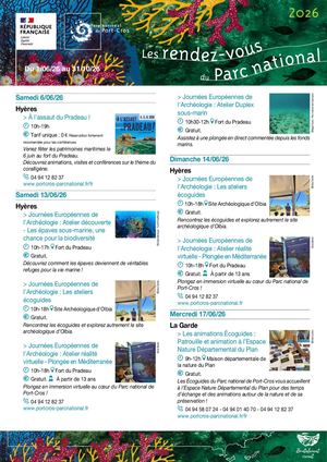 2026 Les Rendez Vous du parc national De Port Cros