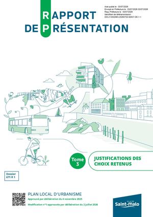 1. Tome 3 : Justifications Des Choix Retenus - Rapport de présentation du PLU Saint-Malo