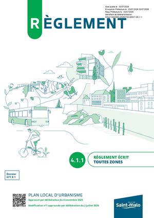 4.1.1 Règlement Écrit (toutes zones) - PLU Ville de Saint-Malo