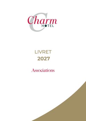 Livret Associations Charmhotel 2027