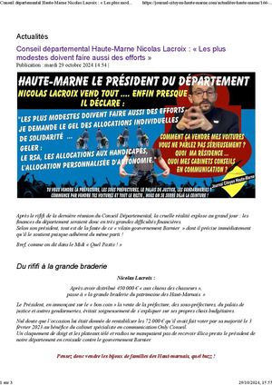 Actualités Conseil Départemental Haute Marne Nicolas Lacroix « Les Plus Modestes Doivent Faire Aussi Des Efforts »