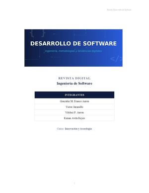 Revista Desarrollo De Software