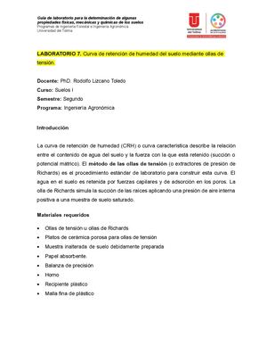 Laboratorio 7 Curva De Retención De Humedad Del Suelo (1) (1) (1) (1)