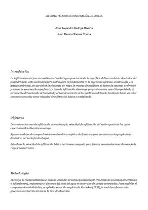 Informe Infiltracion Kostiakov
