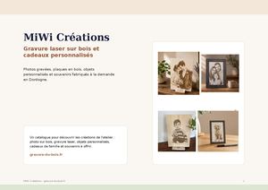 Catalogue MiWi Créations – Gravure laser sur bois et cadeaux personnalisés