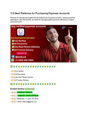 7 Best Places To Buy Verified Payoneer Accounts With Instant Delivery