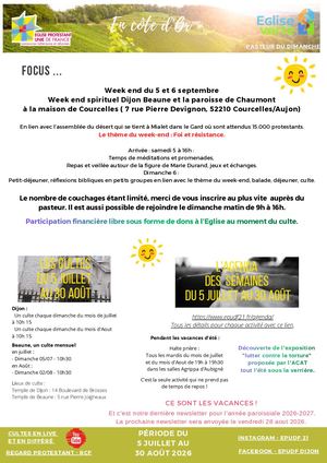 5 Juillet Au 30 Aout 2026