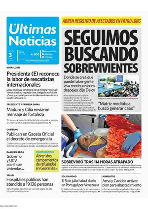 2026 07 03 Diario Ultimas Noticias Ve