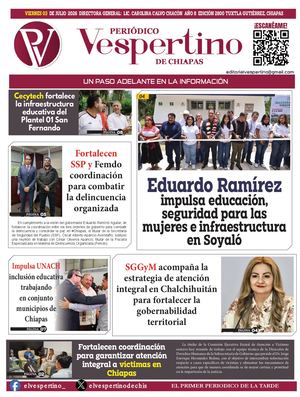Periodico El Vespertino De Chiapas 03 Julio 2026