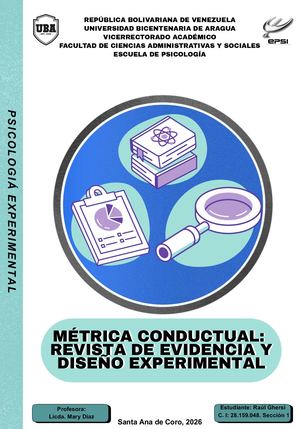 Revista de Psicología Experimental 6 trimestre