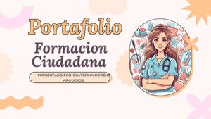Presentación Portafolio Creativo Diseñadora Gráfica Geométrico Moderno Rosa Y Naranja