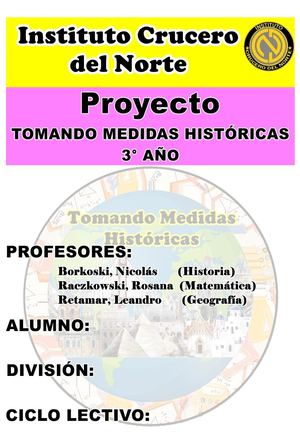 Cuadernillo Tomando Medidas Historicas 3er Año