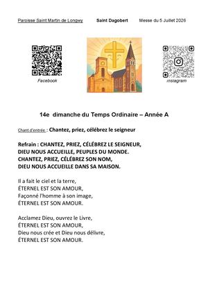 Messe Du 5 Juillet 2026 Soleil Des Nations