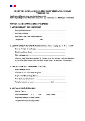 Convention De Stage Cas Pro Elodie Gagliardi