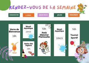 RENDEZ VOUS DE LA SEMAINE