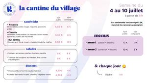 Menu Kouk Village 2026