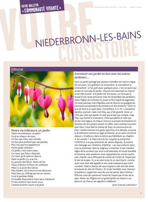 Infos consistoire Niederbronn juillet-août 2026
