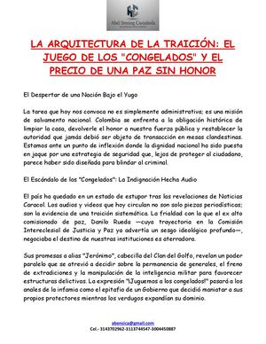 La Arquitectura De La Traición