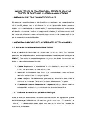 Manual Técnico De Procedimientos