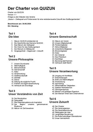 Der Charter von Quizun Version
