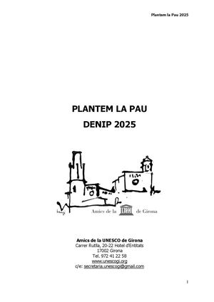 Lllibret Plantem La Pau 2025