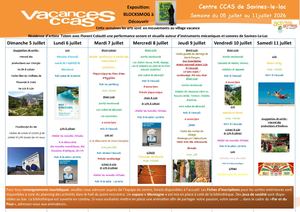 Programme D'animation Du 05 Au 11 Juillet 2026