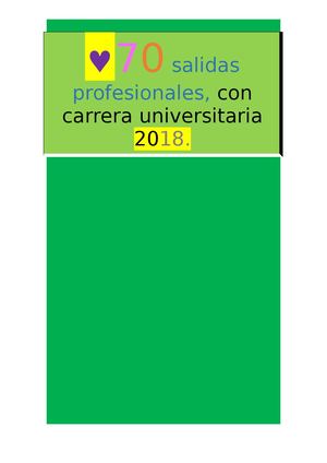 70 Salidas Profesionales