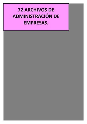 72 Archivos De Administracion De Empresas