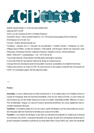 Acip No 2135 Du 6 Juillet 2026