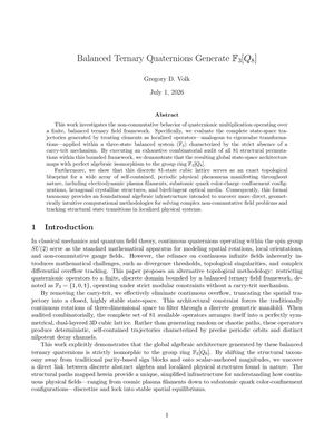 Ternary Quaternions