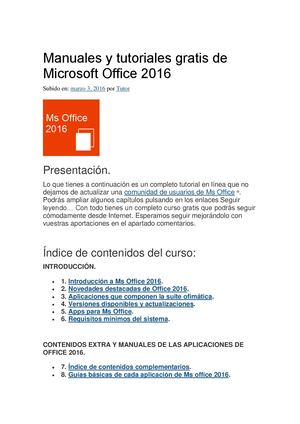 Manual Office 2016