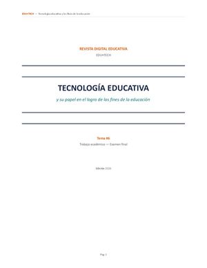 Revista Tecnologia Educativa Documento
