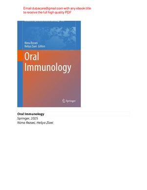 Oral Immunology Nima Rezaei, Heliya Ziaei pdf