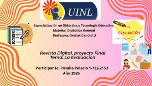 Proyecto Final , Evaluacion Rosalia Palacio