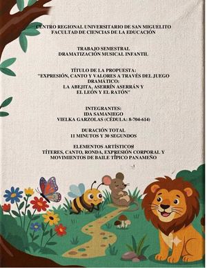Trabajo Semestral Dramatización Musical Infantil