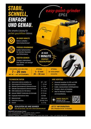 Berger Easy Point Grinder Spiralbohrerschleifmaschine