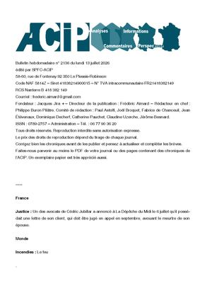 Acip No 2136 Du 13 Juillet 2026