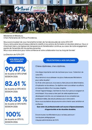 BILAN UFA CFP 2025-2026