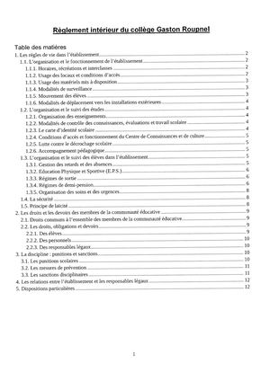 Reglement Interieur 2026 2027